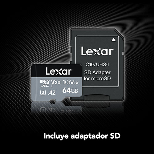 Tarjeta de memoria Lexar Professional 1066x Silver Series microSDXCO MEGA-IMPORT Argentina